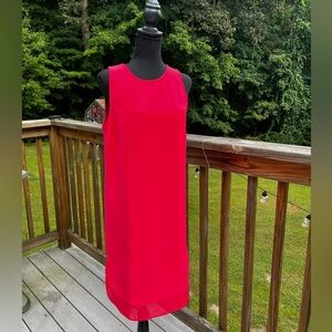 Ann Taylor Coral Sleeveless Sheath Dress - Medium